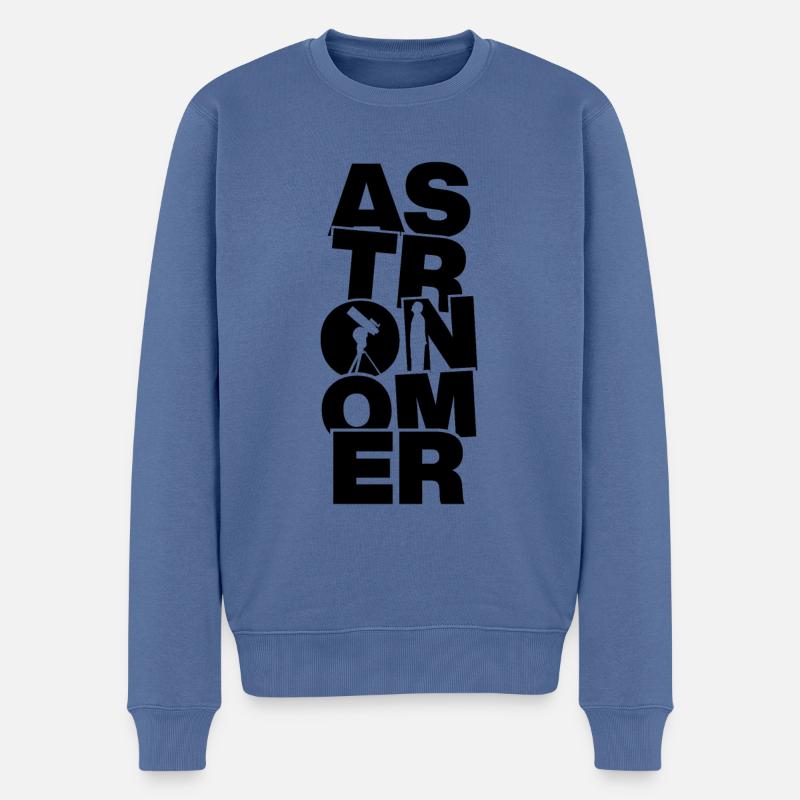 Profession d’astronome - astronome - Pull Premium bio Homme - bleu pigeon
