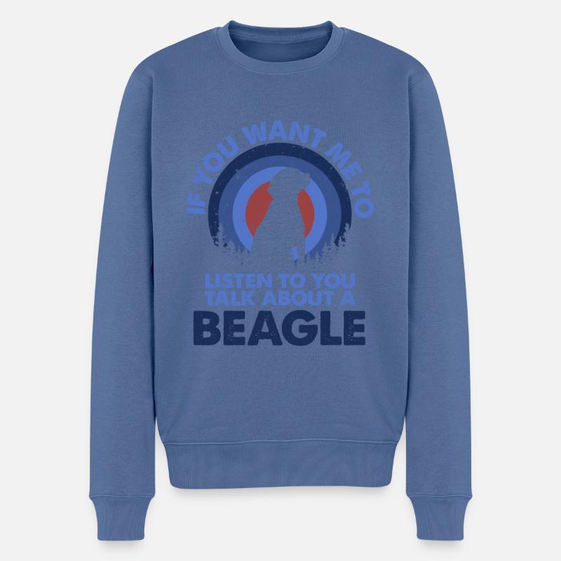 Sprechen Sie Über Hund Beagle - Männer Premium Bio Pullover - Taubenblau