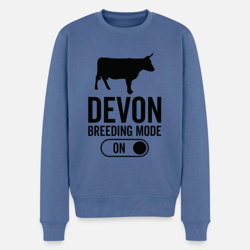 Kuhzuchtmodus Auf - Devon - Männer Premium Bio Pullover - Taubenblau