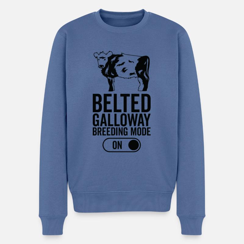 Kuhzuchtmodus Auf - Gürnelgalloway - Männer Premium Bio Pullover - Taubenblau