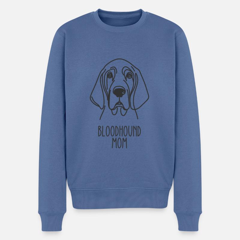 Line Art Mom - Limier - Pull Premium bio Homme - bleu pigeon
