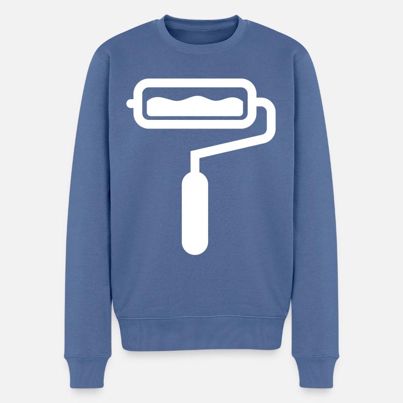 Icône Silhouette du peintre - Pull Premium bio Homme - bleu pigeon