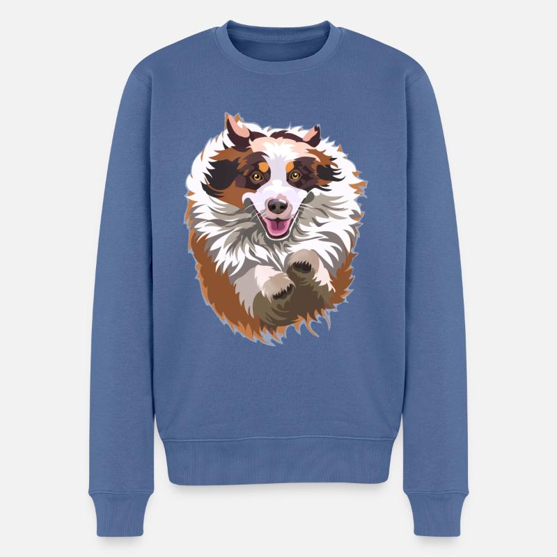 saut aussie - Pull Premium bio Homme - bleu pigeon