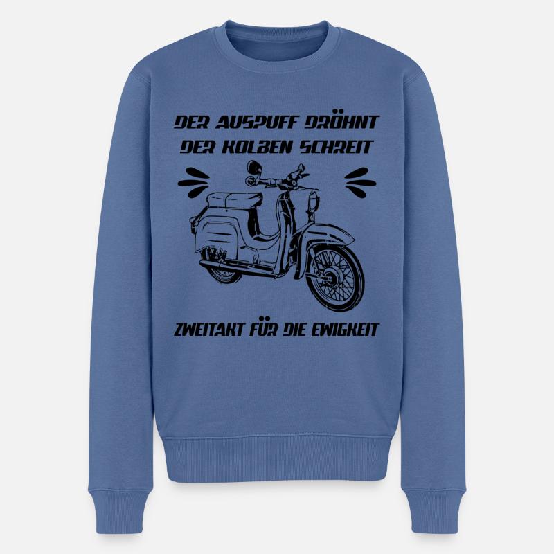 Simson Schwalbe KR 51 Kult Moped - Männer Premium Bio Pullover - Taubenblau