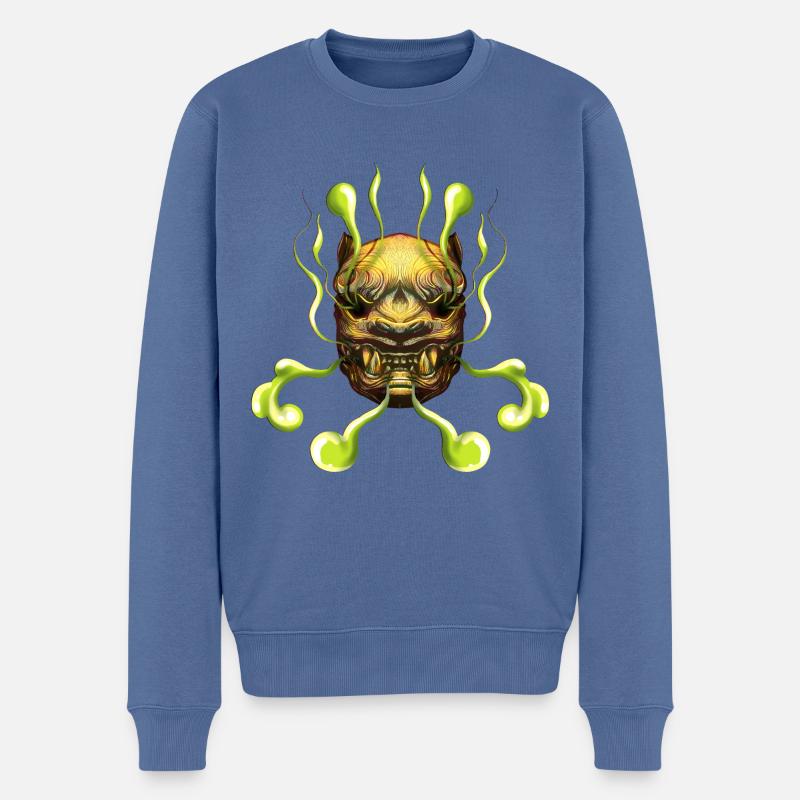 tigre - Pull Premium bio Homme - bleu pigeon