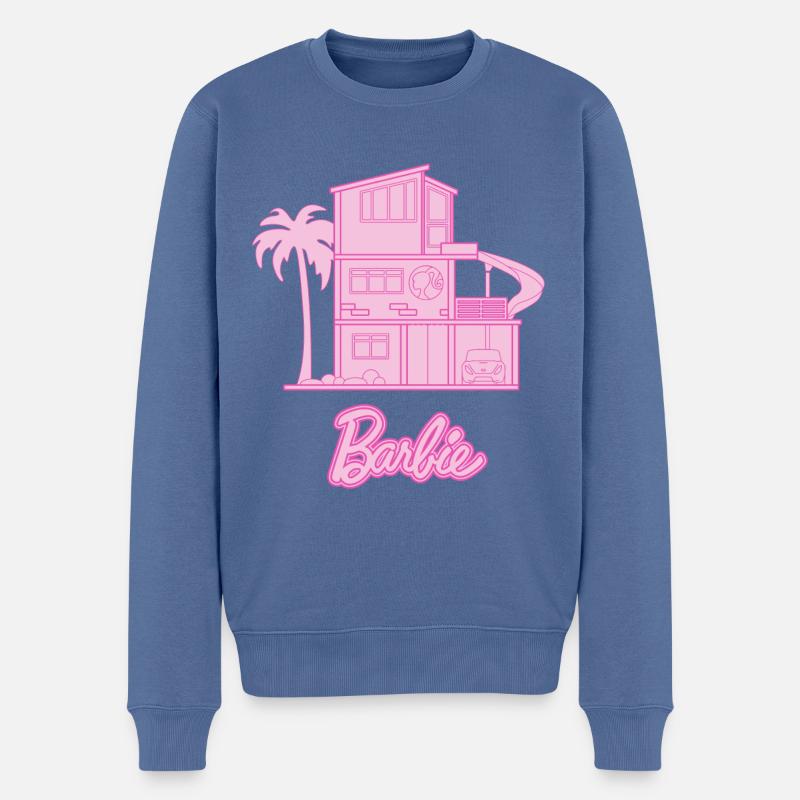 Barbie Strandhaus Design - Männer Premium Bio Pullover - Taubenblau