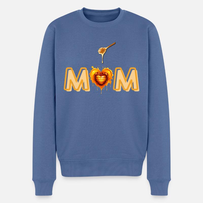 Maman douce comme du miel - Pull Premium bio Homme - bleu pigeon