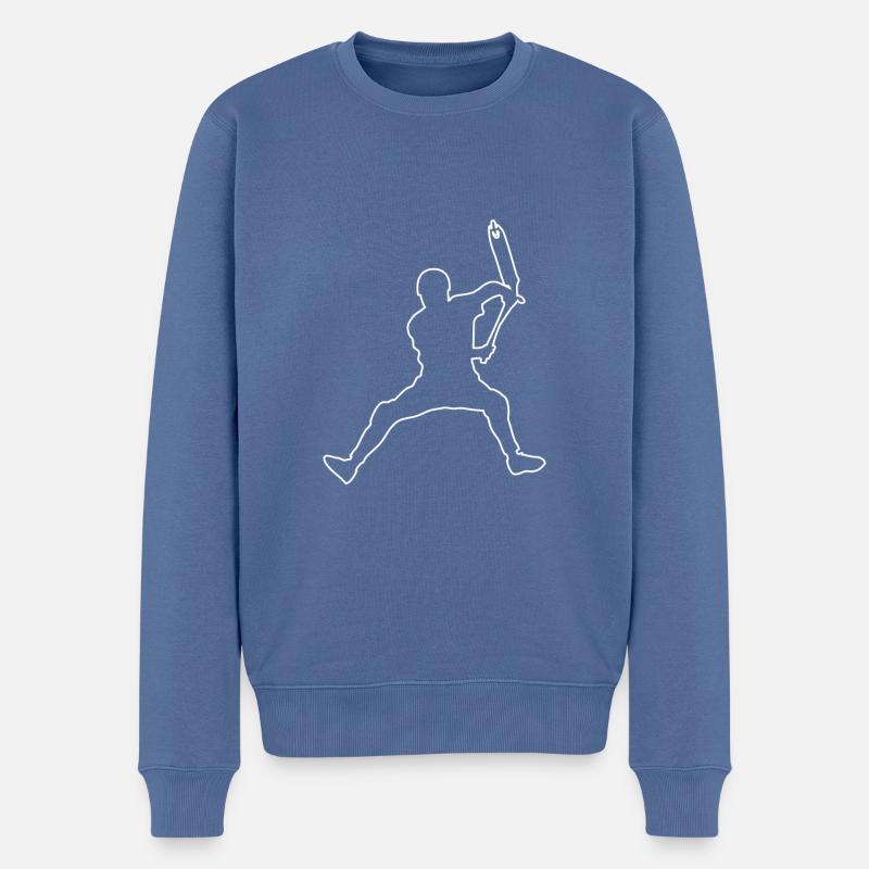 Briflip 4 - Männer Premium Bio Pullover - Taubenblau