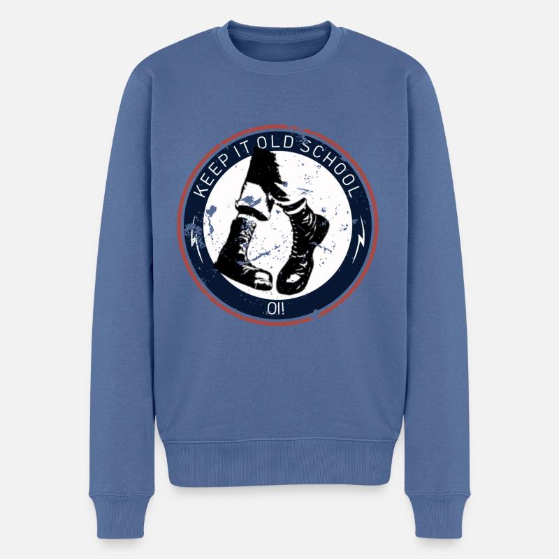 Keep It Oldsccol - Keep It Strong - OI Skinhead - Männer Premium Bio Pullover - Taubenblau