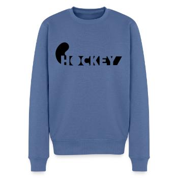 Hockeyschläger - Männer Premium Bio Pullover - Taubenblau - Vorne - Nico (187cm)