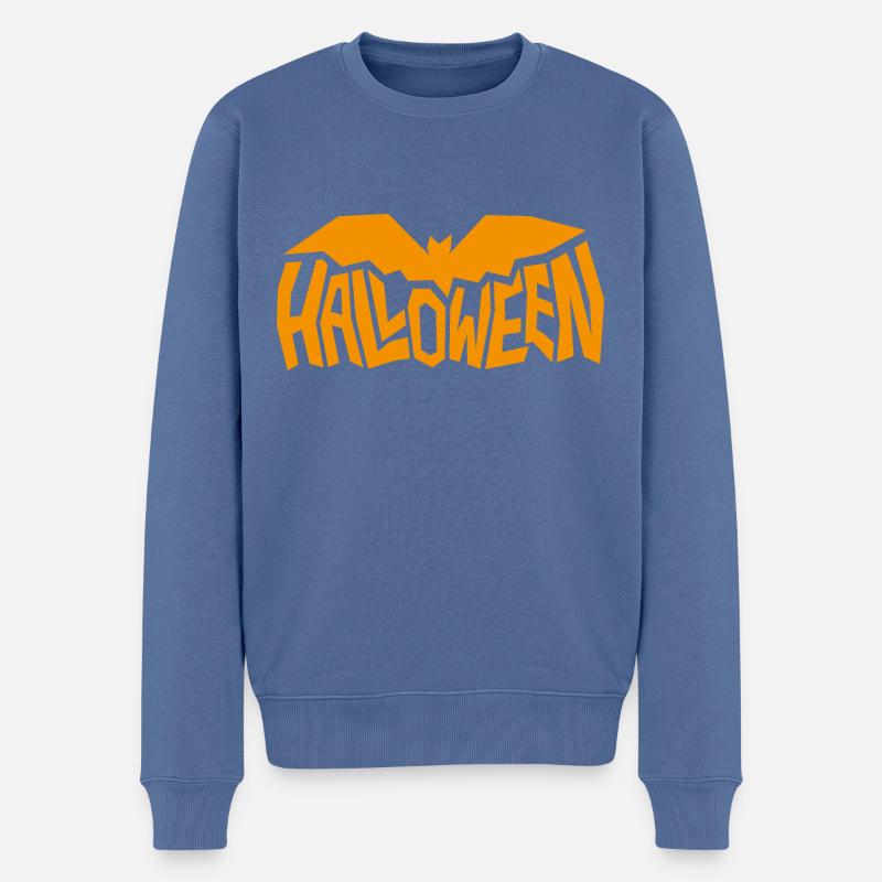 Halloween-Peitsche - Männer Premium Bio Pullover - Taubenblau
