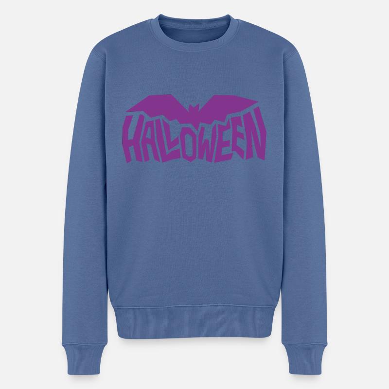 Halloween-Peitsche - Männer Premium Bio Pullover - Taubenblau