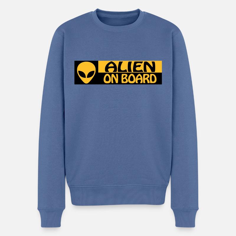 CONSEIL SUR ALIEN - Pull Premium bio Homme - bleu pigeon