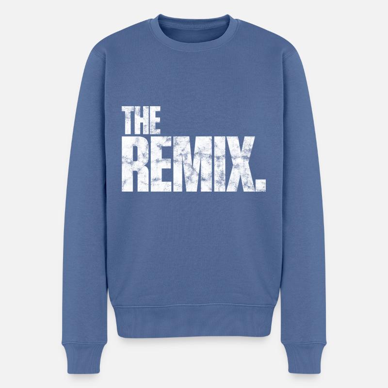 The Remix - Männer Premium Bio Pullover - Taubenblau