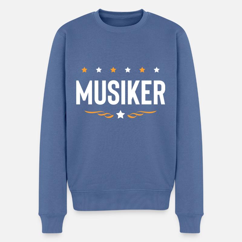 Musiker Beruf - Männer Premium Bio Pullover - Taubenblau