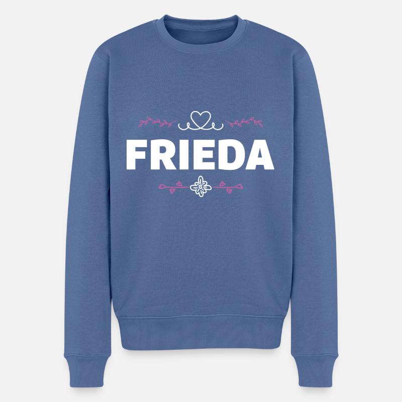 Frieda - Pull Premium bio Homme - bleu pigeon