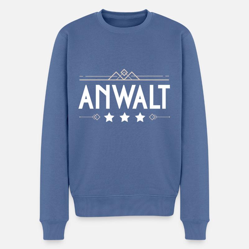 Anwalt Beruf - Männer Premium Bio Pullover - Taubenblau