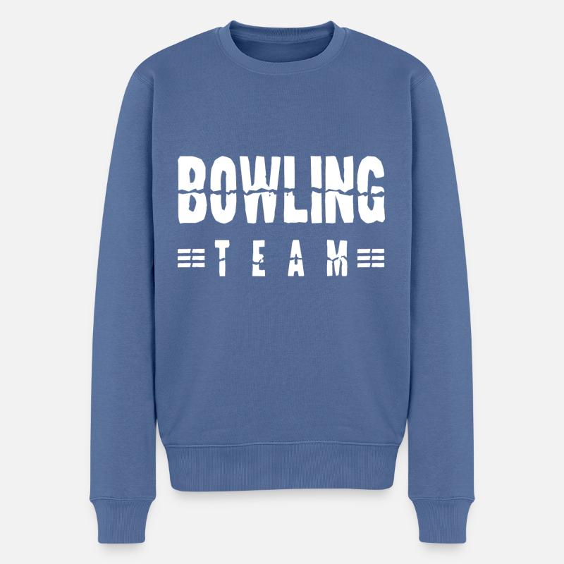 Équipe de bowling - Pull Premium bio Homme - bleu pigeon