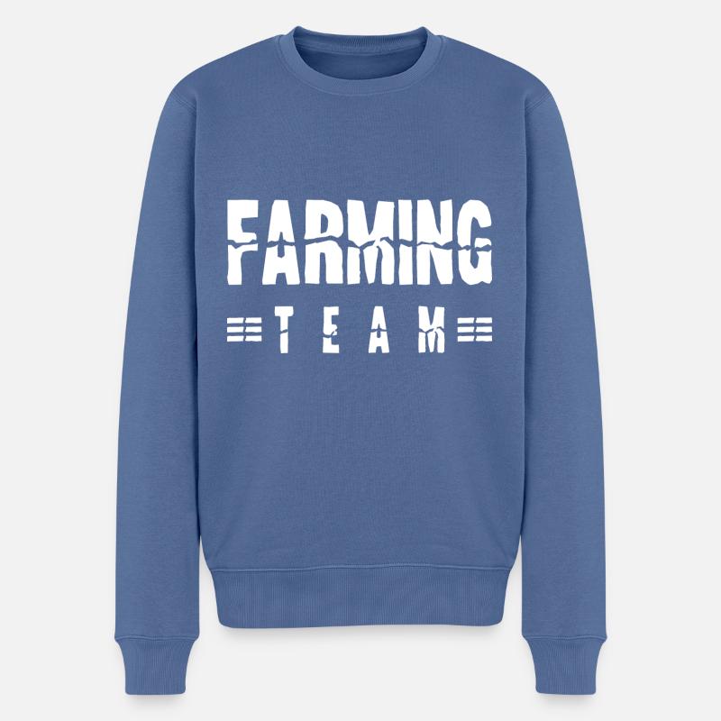Farming Team - Männer Premium Bio Pullover - Taubenblau