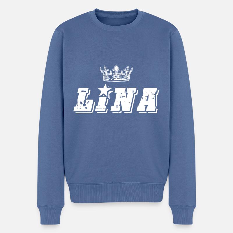 Lina - Pull Premium bio Homme - bleu pigeon