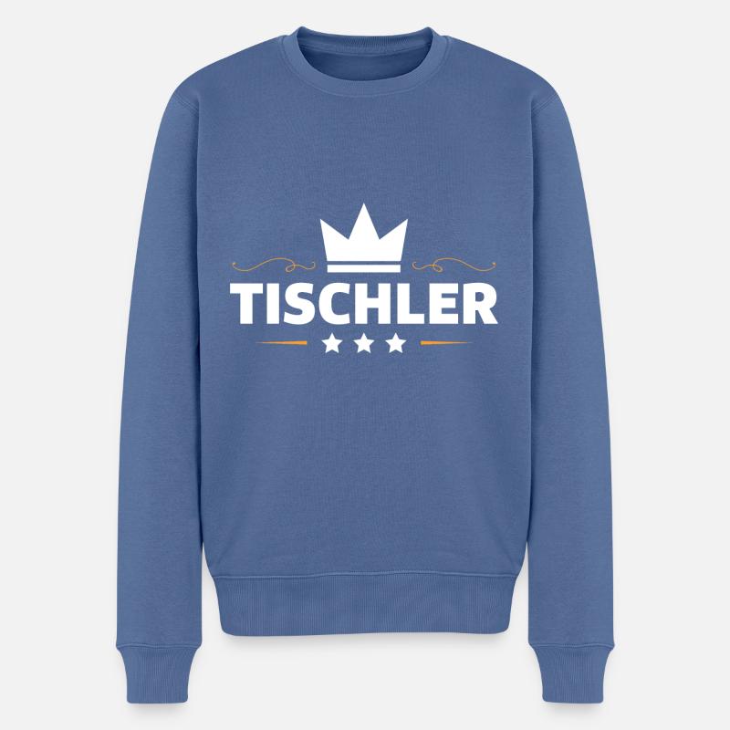 Tischler Beruf - Männer Premium Bio Pullover - Taubenblau