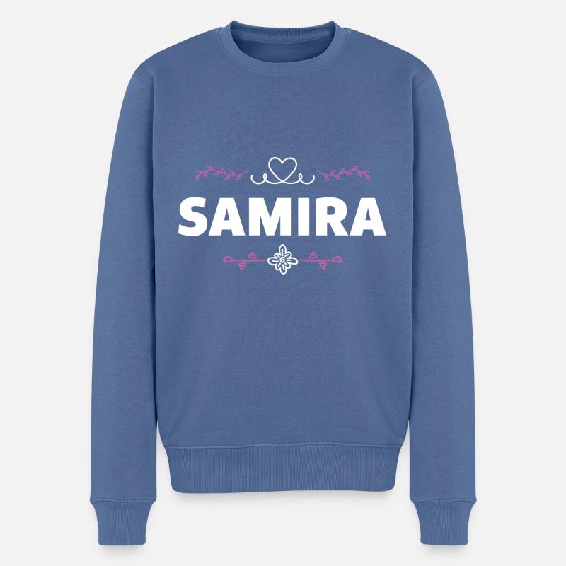 Samira - Pull Premium bio Homme - bleu pigeon