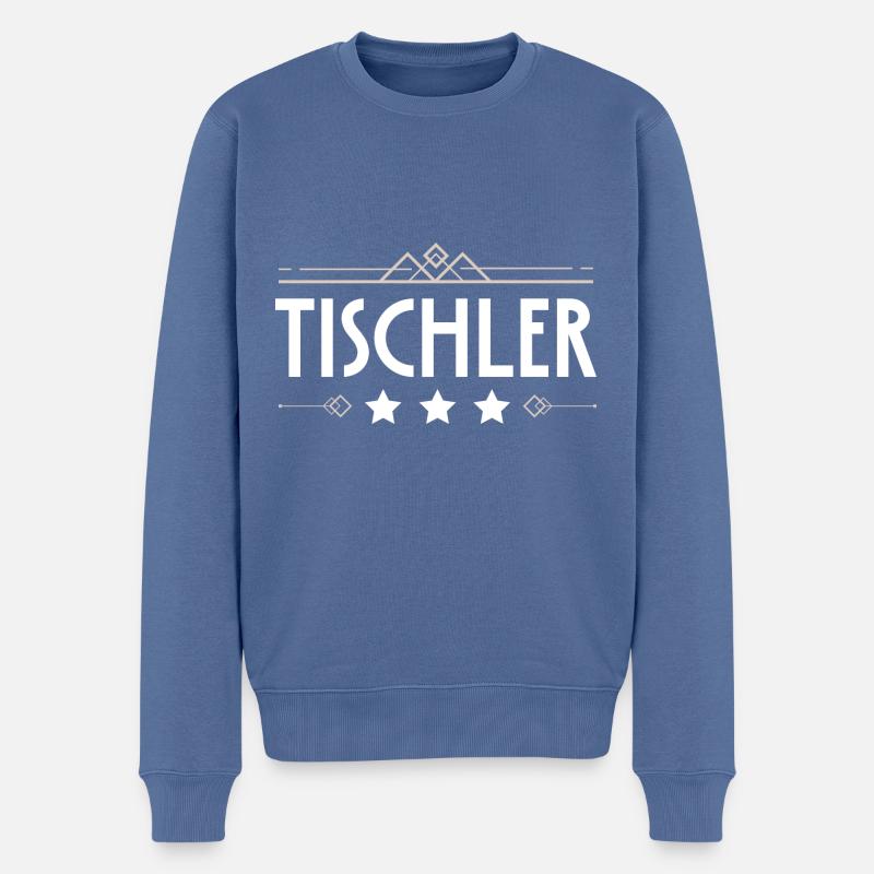 Tischler Beruf - Männer Premium Bio Pullover - Taubenblau