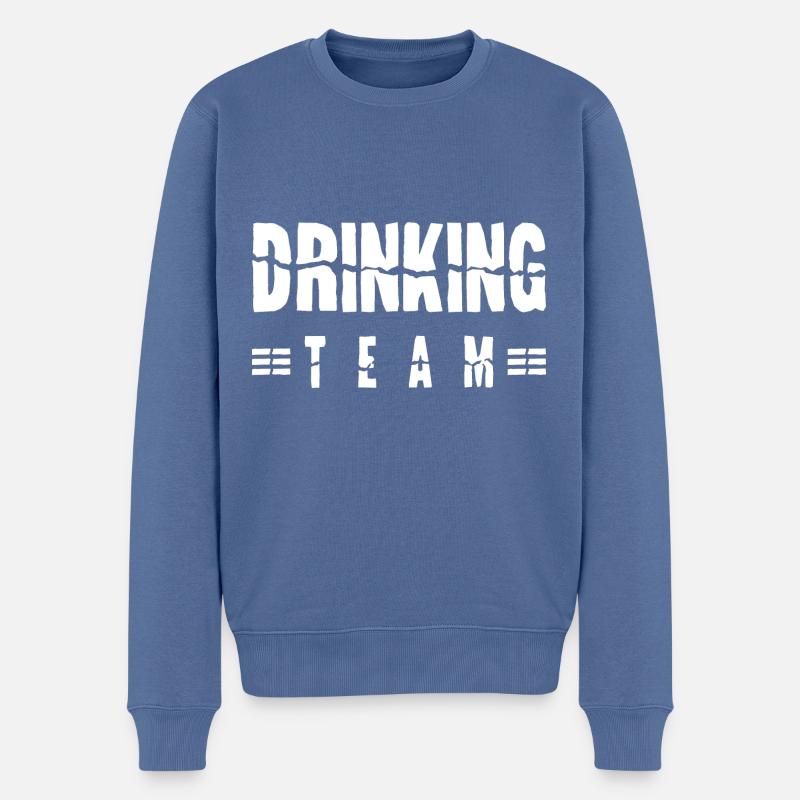 Équipe de consommation d’alcool - Pull Premium bio Homme - bleu pigeon