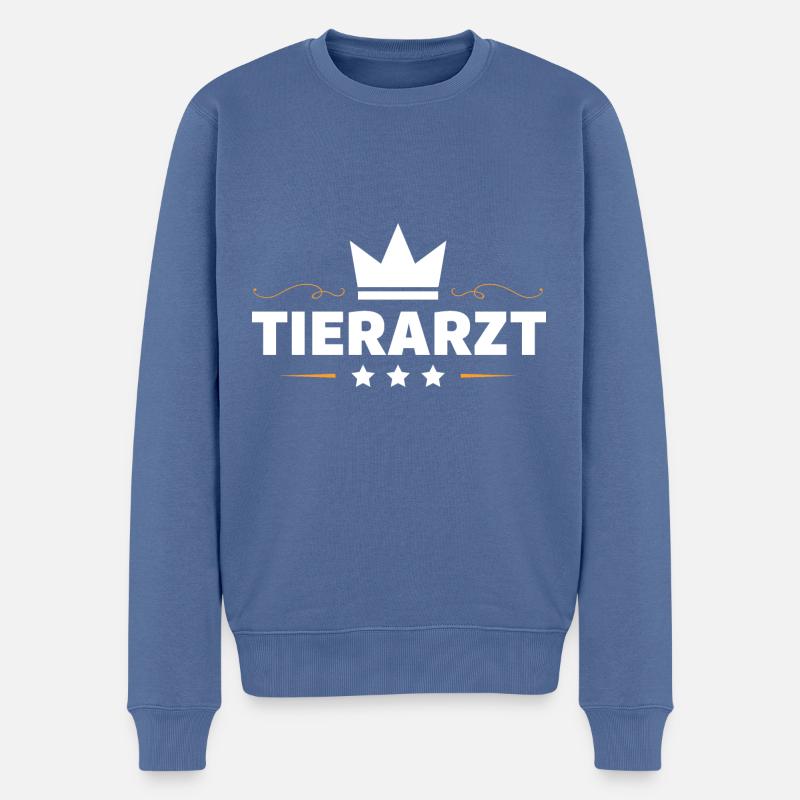 Tierarzt Beruf - Männer Premium Bio Pullover - Taubenblau