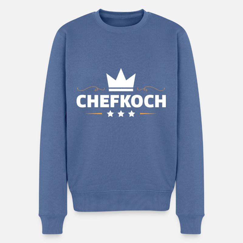 Chefkoch Kochen - Männer Premium Bio Pullover - Taubenblau