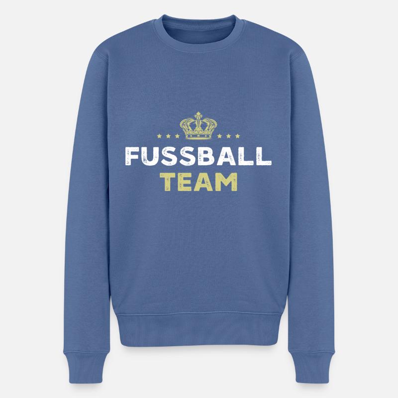 Fussball Team - Männer Premium Bio Pullover - Taubenblau