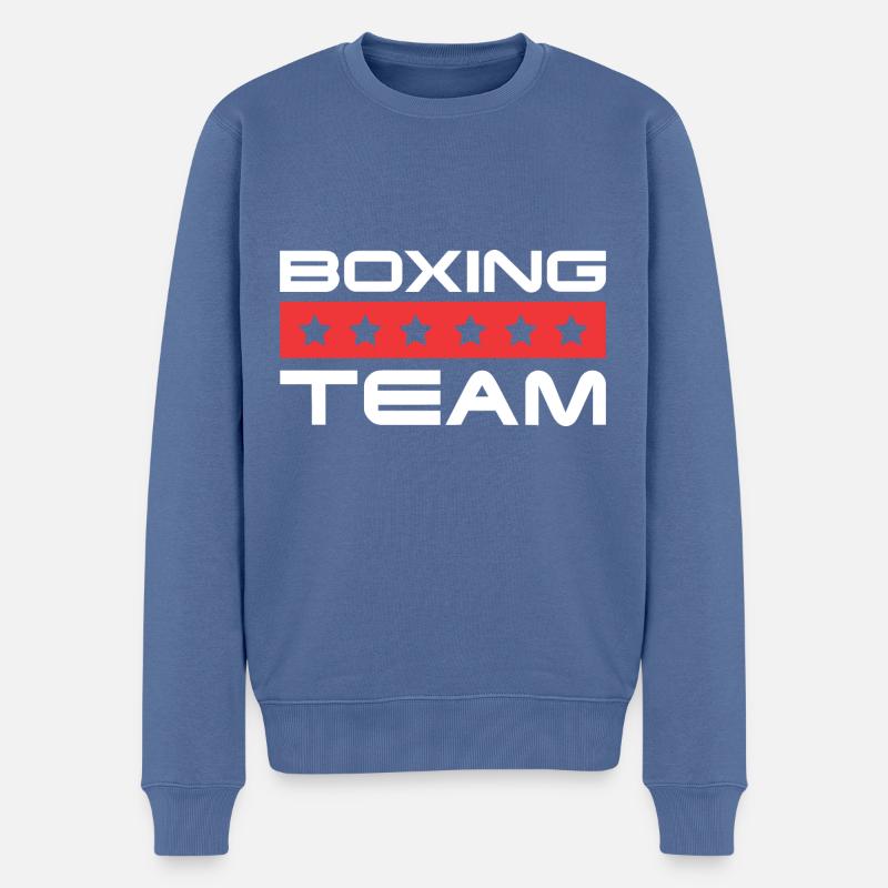 Équipe de boxe - Pull Premium bio Homme - bleu pigeon