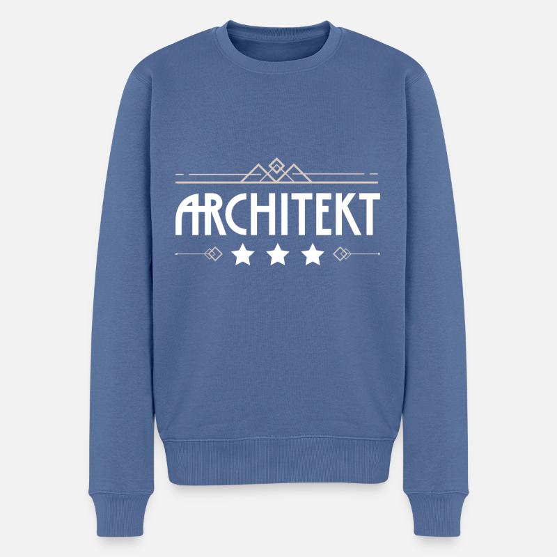 Architekt Beruf - Männer Premium Bio Pullover - Taubenblau