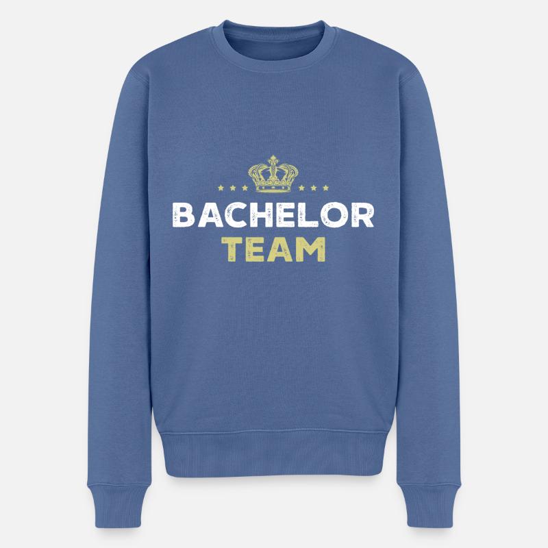 Bachelor Team - Männer Premium Bio Pullover - Taubenblau