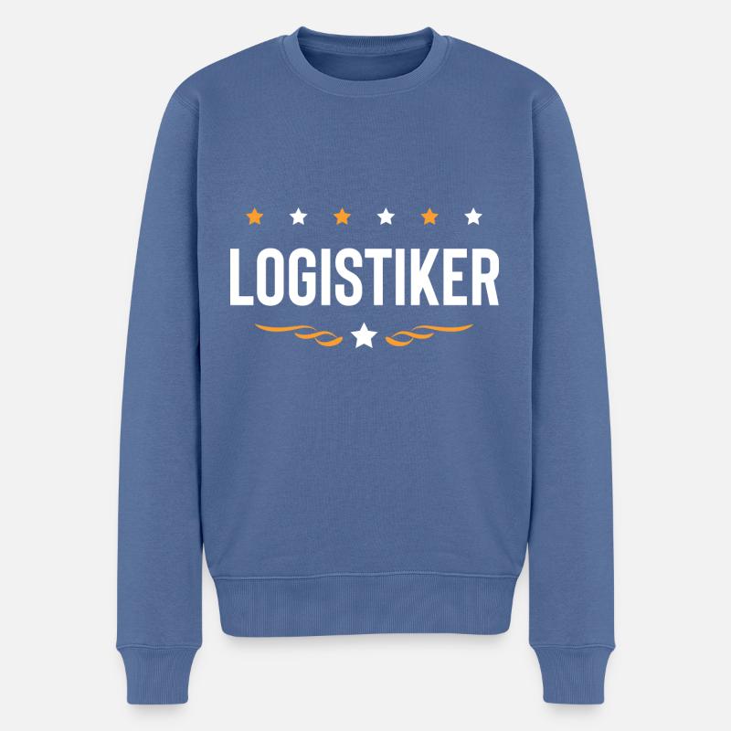 Logistiker Beruf - Männer Premium Bio Pullover - Taubenblau