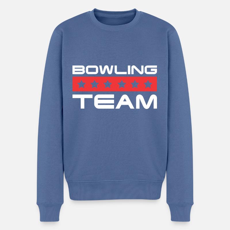 Équipe de bowling - Pull Premium bio Homme - bleu pigeon