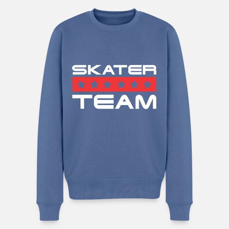 Équipage de patineurs - Pull Premium bio Homme - bleu pigeon