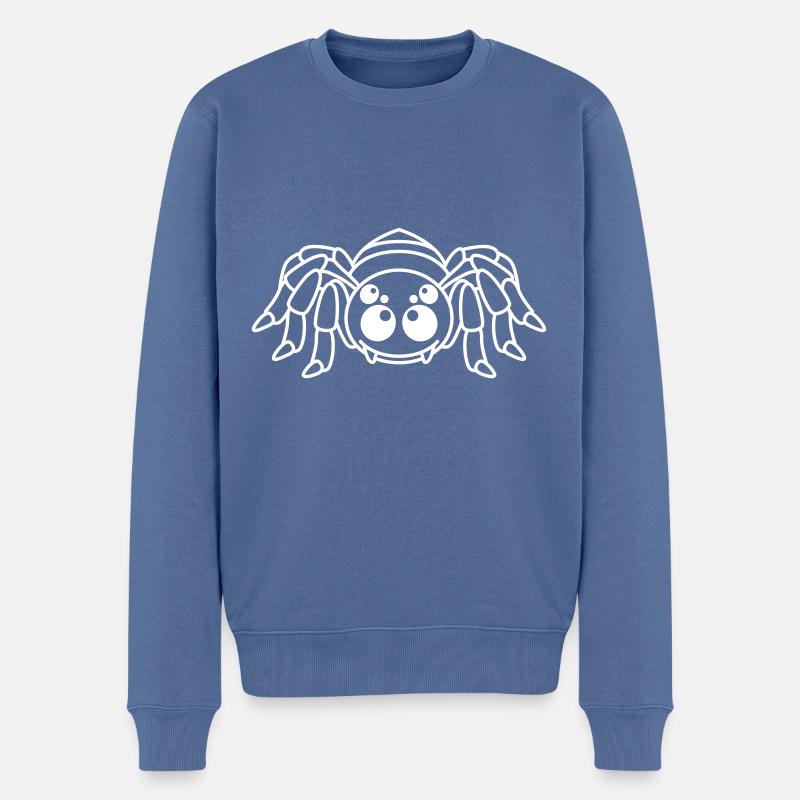 Tarantula Comic Tier - Männer Premium Bio Pullover - Taubenblau