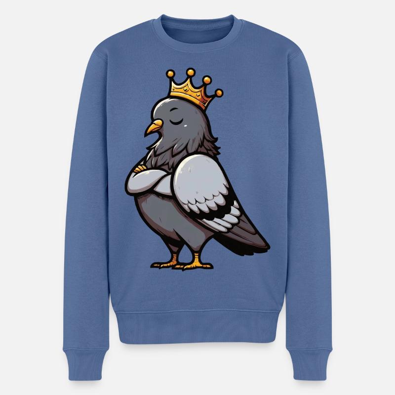 Taube Tauben Taubenzüchter Taubenliebhaber - Männer Premium Bio Pullover - Taubenblau