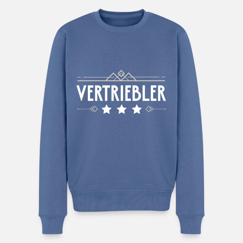 Vertriebler Beruf - Männer Premium Bio Pullover - Taubenblau