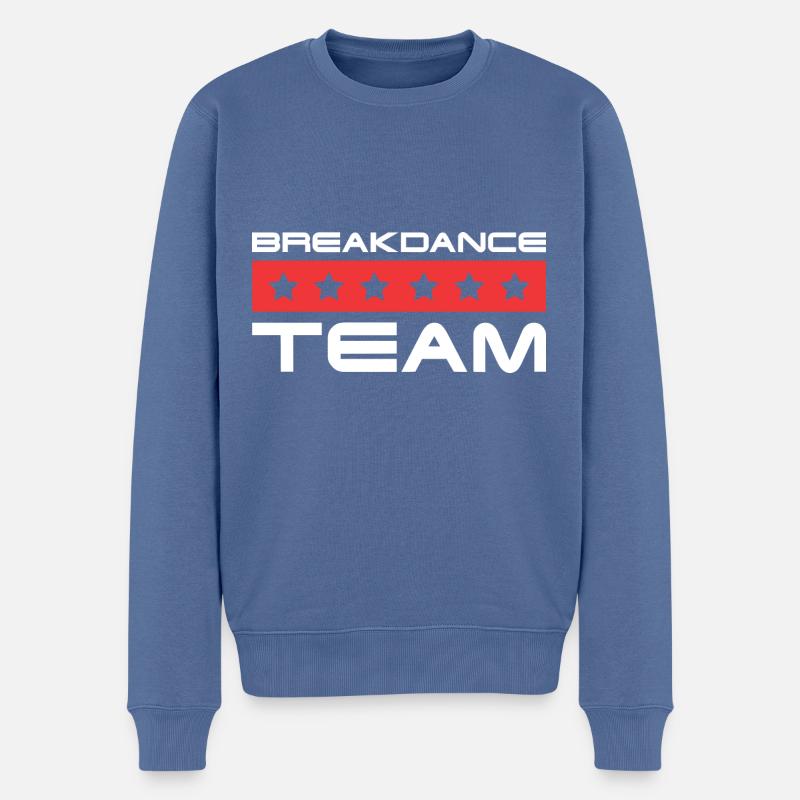 Breakdance Crew - Männer Premium Bio Pullover - Taubenblau