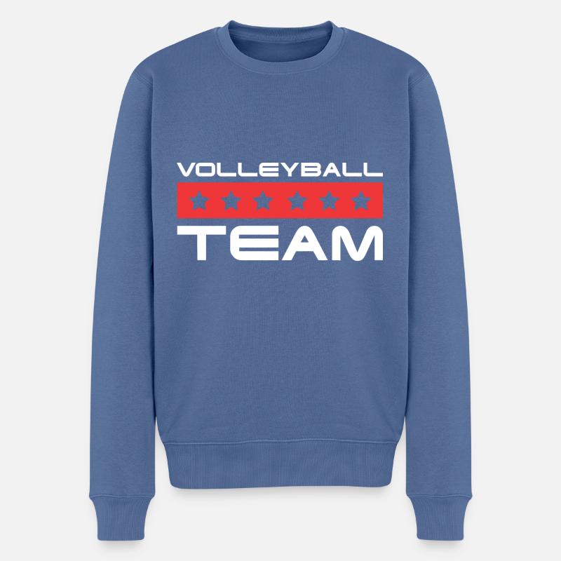 Équipe de volleyball - Pull Premium bio Homme - bleu pigeon