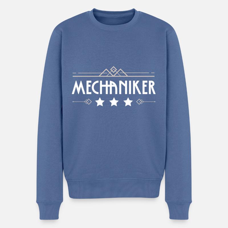 Mechaniker Beruf - Männer Premium Bio Pullover - Taubenblau