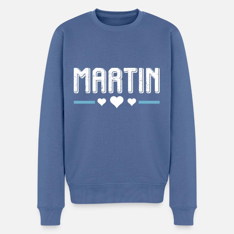 Martin - Pull Premium bio Homme - bleu pigeon