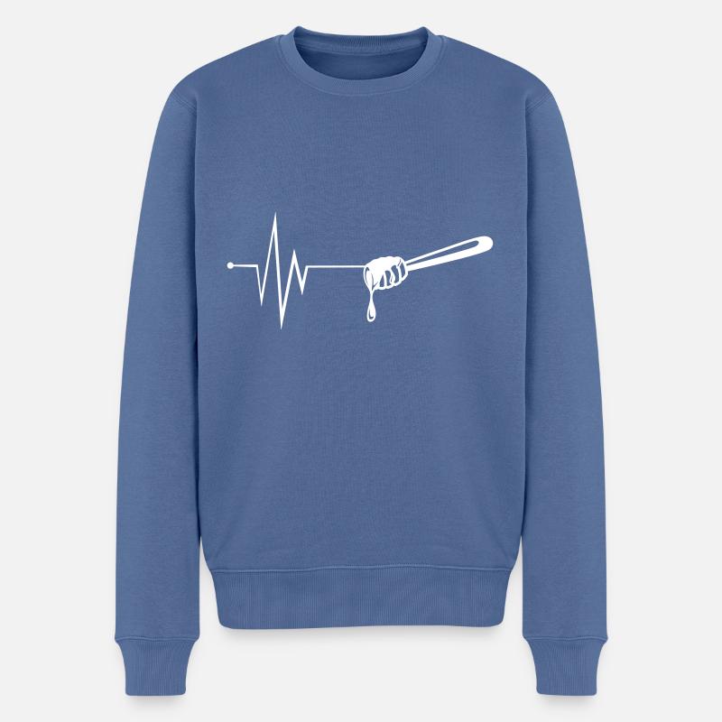 Stockmeißel Puls imker - Männer Premium Bio Pullover - Taubenblau