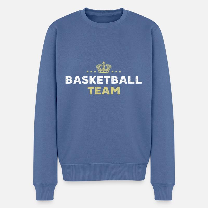 Basketball Team - Männer Premium Bio Pullover - Taubenblau