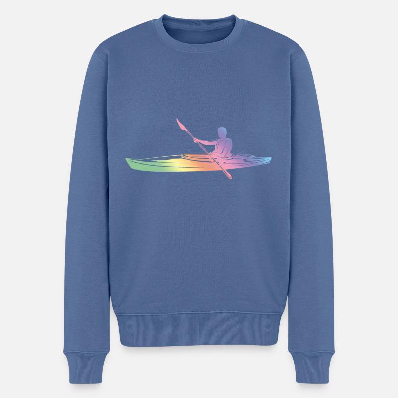 Silhouette d’aviron - Pull Premium bio Homme - bleu pigeon