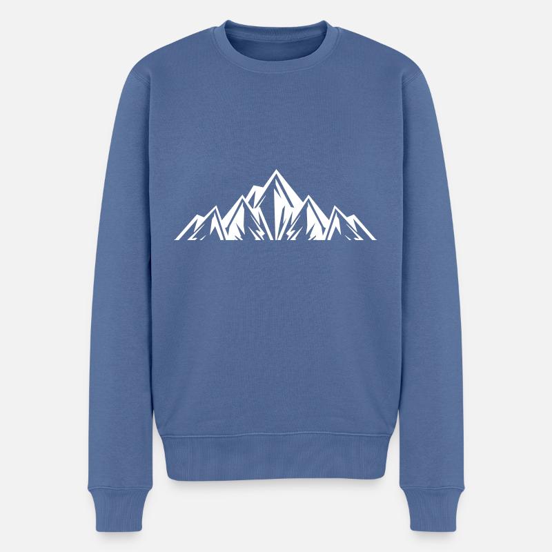 Berge Symbol Natur - Männer Premium Bio Pullover - Taubenblau