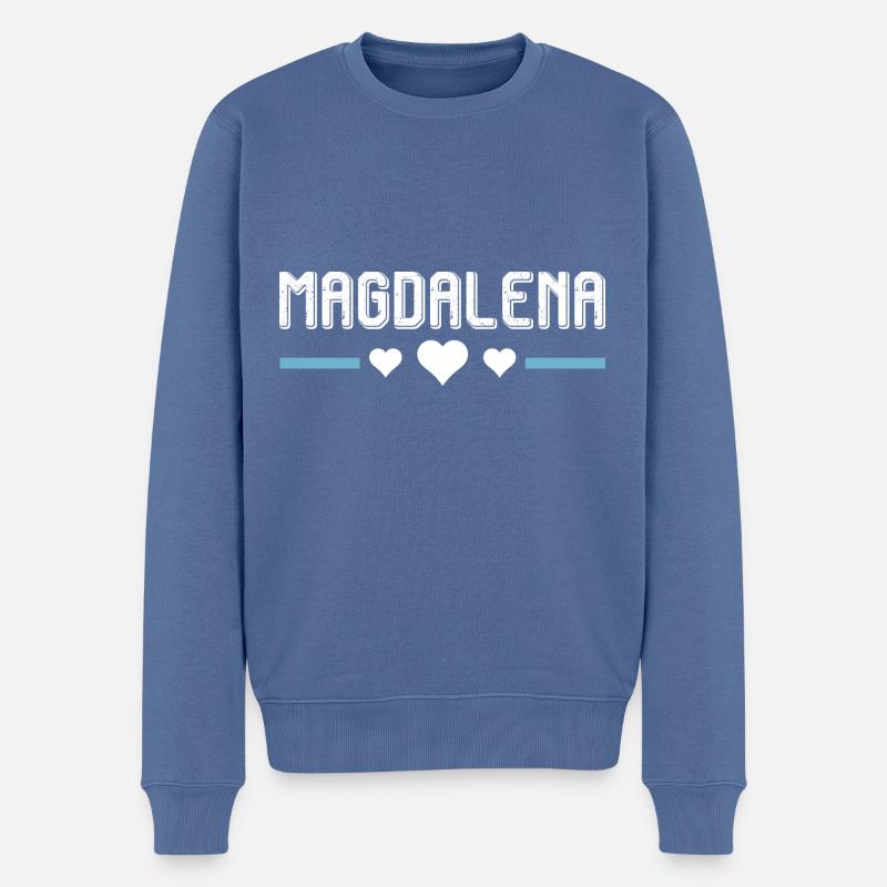 Magdalena - Pull Premium bio Homme - bleu pigeon