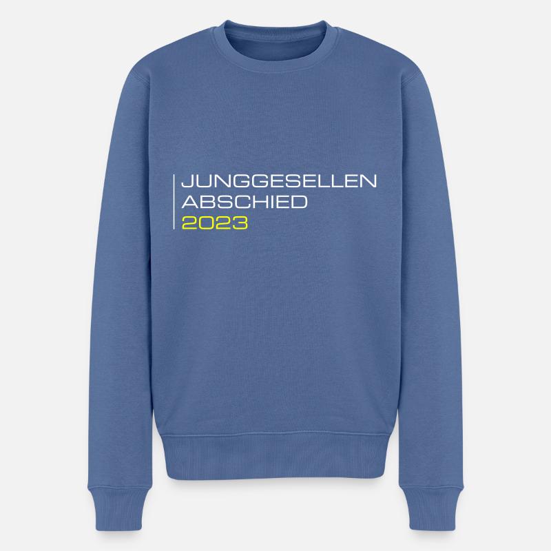 Junggesellen Abschied 2023 - Männer Premium Bio Pullover - Taubenblau
